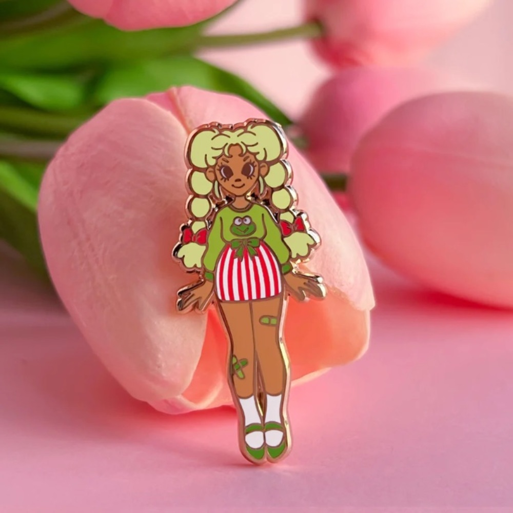 Sugarbones Keroppi girl enamel pin